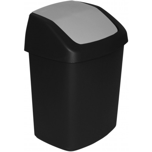 CURVER SWING BIN billenő fedeles szemetes 15L, fekete 229420 (03985-Y09)