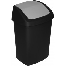 CURVER SWING BIN billenő fedeles szemetes 10L, fekete 229421 (03984-Y09)