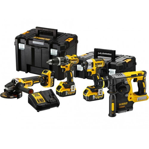 DeWALT DCK422P3T Akkus gépszett DCD796+DCH273+DCF887+DCG405+3 x 5,0 Ah+DCB115