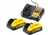 DeWALT DCB1104H2 PowerStack Akkumulátor és töltő szett XR DCB1104 + 2x DCBP518 (18V/5,0Ah)