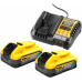 DeWALT DCB1104H2 PowerStack Akkumulátor és töltő szett XR DCB1104 + 2x DCBP518 (18V/5,0Ah)
