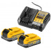 DeWALT DCB1104S2-QW Akku és töltp szett PowerStack (18V/2x3,5Ah) + töltő