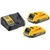 DeWALT DCB115D2-QW XR Akkumulátor és töltő szett XR DCB115 + (18V/2x2,0Ah)