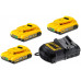 DeWALT DCB115D3-QW Akkumulátor és töltő szett XR DCB115 + (18V/3x2,0Ah)