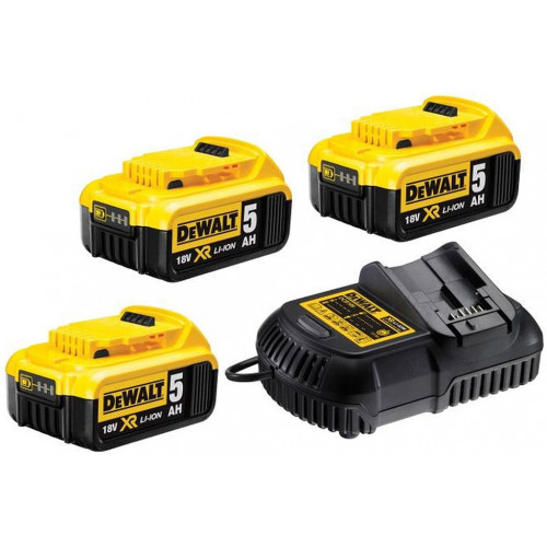 DeWALT DCB115P3-QW Akkumulátor szett Töltő DCB115 + 18V 3x5,0Ah