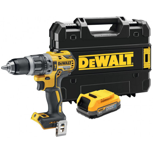 DeWALT DCD796E1T-QW Akkus ütvefúró-csavarozó XR PowerStack (70Nm/18V/1x1,7Ah) Tstak
