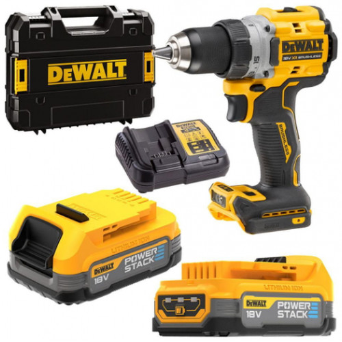 DeWALT DCD800E2T-QW Akkus fúrócsavarozó XR PowerStack (90Nm/18V/2x1,7Ah) Tstak