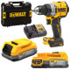 DeWALT DCD800E2T-QW Akkus fúrócsavarozó XR PowerStack (90Nm/18V/2x1,7Ah) Tstak