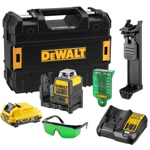 DeWALT DCE0811D1G-QW Akkus zöld keresztlézer 2x360° XR (10,8V/1x2,0Ah) Tstak