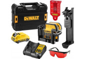 DeWALT DCE0825D1R-QW Akkus vörös kereszt és ötpontos lézer XR (10,8V/1x2,0Ah) Tstak