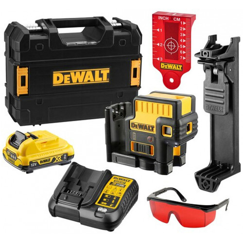 DeWALT DCE085D1R Ötpontos lézer vörös sugárral 1x2,0Ah 10,8V