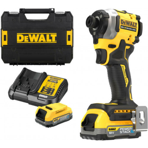 DeWALT DCF850E2T-QW Akkus ütvecsavarozó 1/4" XR PowerStack (205Nm/18V/2x1,7Ah) Tstak