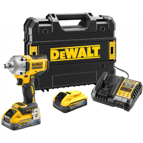 DeWALT DCF891H2T-QW Akkus ütvecsavarozó 1/2" XR PowerStack (1084Nm/18V/2x5,0Ah) Tstak