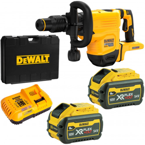 DeWALT DCH832X2-QW Akkus vésőkalapács SDS-Max 10,5J XR FlexVolt (54V/2x9,0Ah) Tstak