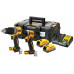 DeWALT DCK2050E2T-QW Combo pack 18V (2x1,7Ah Powerstack) Tstak