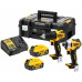 DeWALT DCK2062M2T akkus fúrócsavarozó DCD709 és ütvecsavarozó DCF809, 18V, 2x5,0 Ah, TSTAK