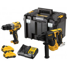 DeWALT DCK2102L2T-QW Akkus gépszett (DCH072 + DCD706 + DCB124 + DCB1102) Tstak