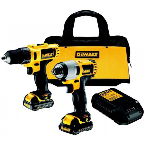 DeWALT DCK211C2-QW Fúró-csavarozó és Ütvefúró-csavar XR Li-Ion (12V/ 2x1,3Ah) TSTAK-ban