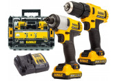 DeWALT DCK211D2T-QW Combo Szett fúrócsavarozó és ütvecsavarozó (12V/2x2,0 Ah) Tstak