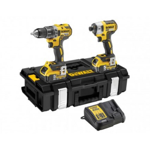 DeWALT DCK266P2-QW Akkus Combopack DCD796 + DCF887 +(18V/2x5,0Ah)+koffer