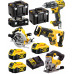 DeWALT DCK421P3T Kombó Szett 18V (DCD791,DCS570,DCS331,DCS367,3 x DCB184,DCB115, 3xTSTAK)