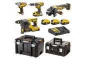 DeWALT DCK428P3T-QW Akkus gépszett (DCD796+DCH273+DCG405+DCF894+3x 18V/5,0Ah)2xTstak