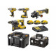 DeWALT DCK428P3T-QW Akkus gépszett (DCD796+DCH273+DCG405+DCF894+3x 18V/5,0Ah)2xTstak