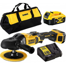DeWALT DCM849P2-QW Akkus polírozógép 125-180 mm XR (18V/2x5,0Ah) Táska