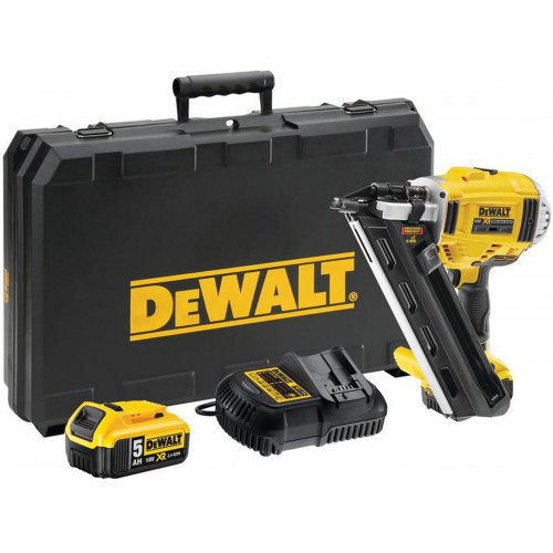 DeWALT DCN695P2-QW Akkus szegező XR (50-90mm/18V/2x5,0Ah) koffer