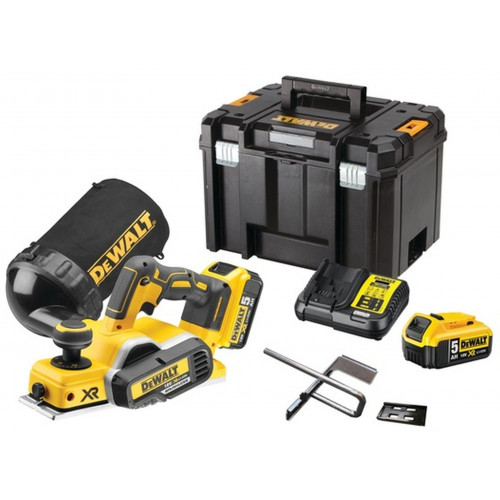 DeWALT DCP580P2-QW Akkus gyalugép XR (18V/82mm/2x5,0Ah) Tstak VI
