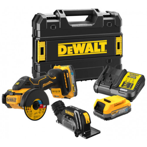 DeWALT DCS438E2T-QW Akkus vágószerszám XR PowerStack (76 mm/18V/2x1,7Ah) Tstak