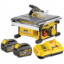 DeWALT DCS7485T2-QW Akkus asztali fűrész XR FlexVolt (210mm/54V/2x6,0Ah)