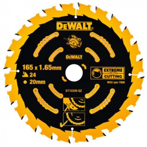 DeWALT DT10300-QZ Fűrészlap Extreme 165 x 20 mm, 24 fog