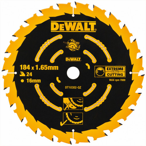 DeWALT DT10302-QZ Fűrészlap Extreme 184 x 16 mm, 24 fog