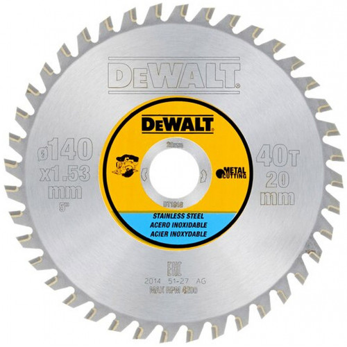 DeWALT DT1918-QZ kézi fémkörfűrészlap, 140 x 20 mm, 40 fog
