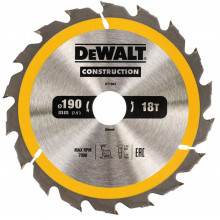 DeWALT DT1943-QZ Construction Körfűrészlap 190x30mm, 18 fog WZ 20°