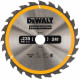 DeWALT DT1954-QZ Construction Körfűrészlap állványos fűrészekhez 235x30mm, 24 fog WZ 20°