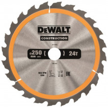 DeWALT DT1956-QZ Construction Körfűrészlap 250x30mm, 24 fog WZ 10°