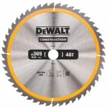 DeWALT DT1959-QZ Construction Körfűrészlap 305x30mm, 48 fog WZ 10°