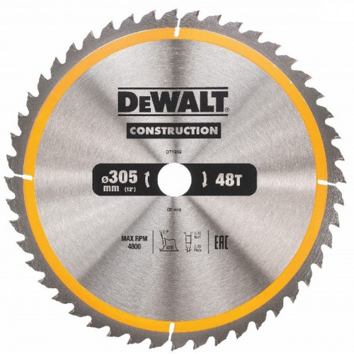 DeWALT DT1959-QZ Construction Körfűrészlap 305x30mm, 48 fog WZ 10°
