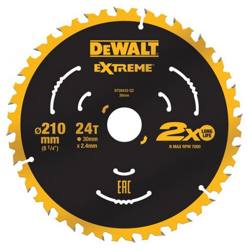 DeWALT DT20432-QZ Extreme Körfűrészlap 210x30mm, 24 fog, ABT 18°