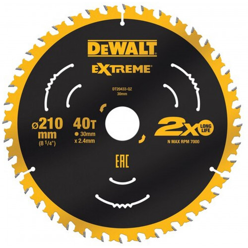 DeWALT DT20433-QZ fűrészlap 210 x 30 mm, 40 fog