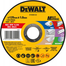 DeWALT DT20595-QZ univerzális vágókorong 125 x 22,2 x 1,0 mm