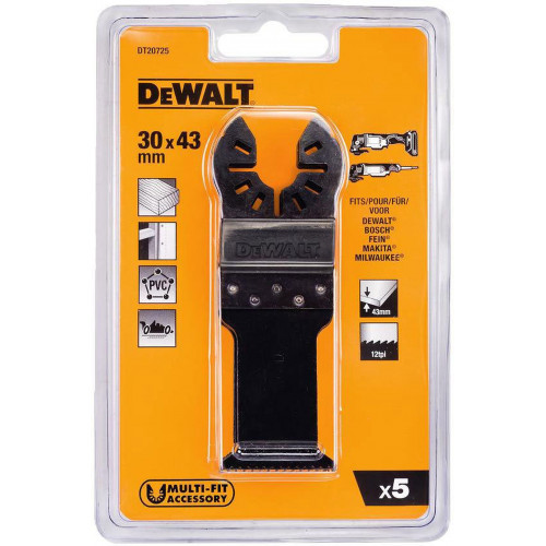 DeWALT DT20725-QZ Multi-Tool Gyorsvágó fafűrészlap 30x43mm 5db