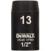 DeWALT DT7531-QZ Extreme Impact dugókulcs, 1/2", rövid, 13 mm