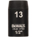 DeWALT DT7531-QZ Extreme Impact Dugókulcs, 1/2", rövid, 13 mm