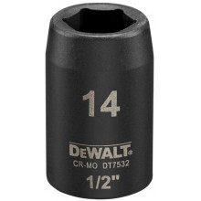 DeWALT DT7532-QZ Extreme Impact Dugókulcs, 1/2", rövid, 14 mm