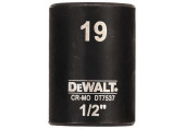 DeWALT DT7537-QZ Extreme Impact dugókulcs, 1/2", rövid, 19 mm