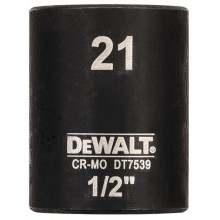 DeWALT DT7539-QZ Extreme Impact dugókulcs, 1/2", rövid, 21 mm