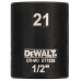 DeWALT DT7539-QZ Extreme Impact dugókulcs, 1/2", rövid, 21 mm